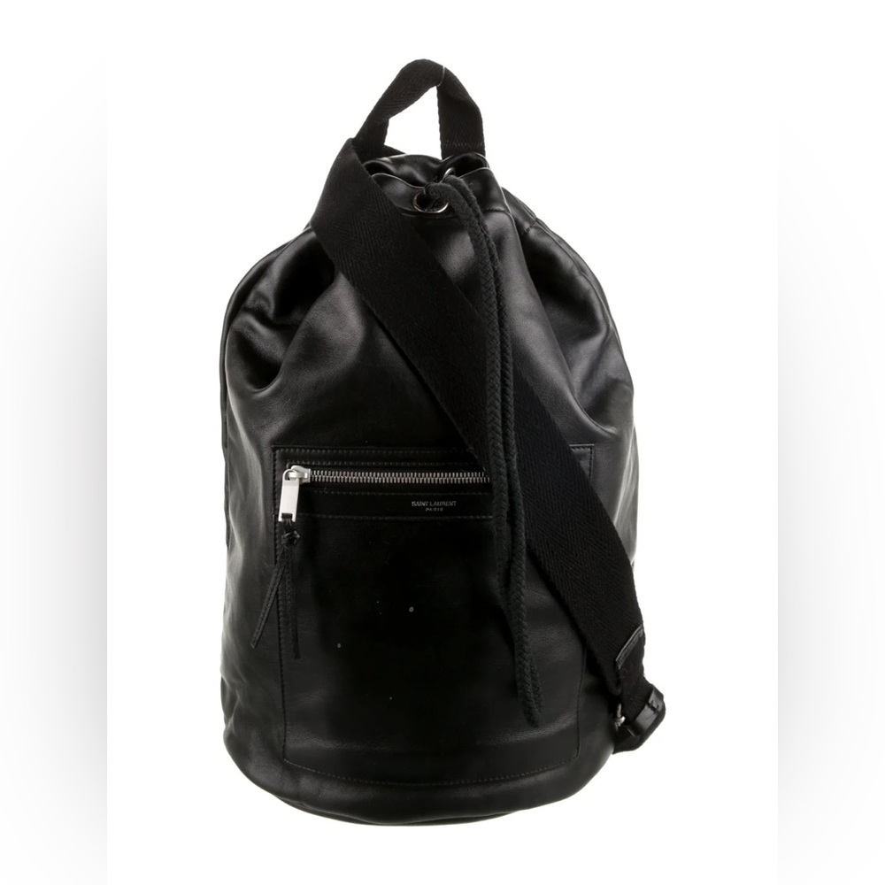 Sold -Saint Laurent City Sling all Leather Bag  Backpack pouch and dustbag